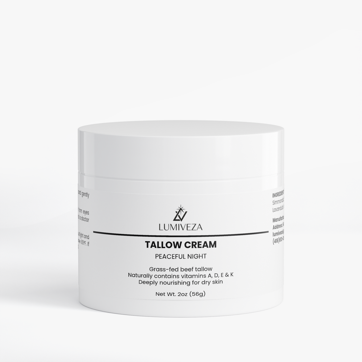 Tallow Cream – Peaceful Night Calming Body & Face Cream (Lavender+Chamomile)